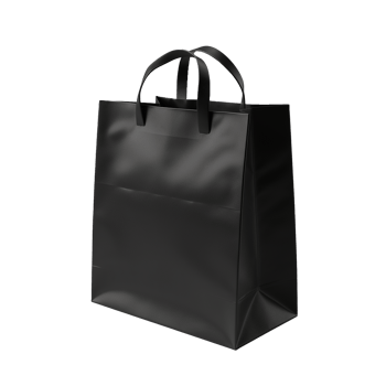Black Shopping Bag Mockup Elegant Design, png