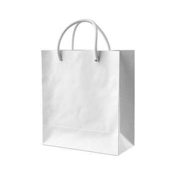 Blank White Shopping Bag Mockup Gift Packaging Design, png