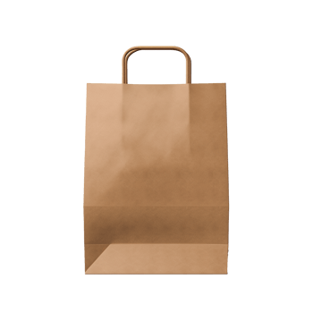 Brown paper shopping bag with handles eco friendly packaging png