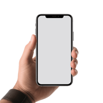 Hand holding smartphone screen mobile technology png