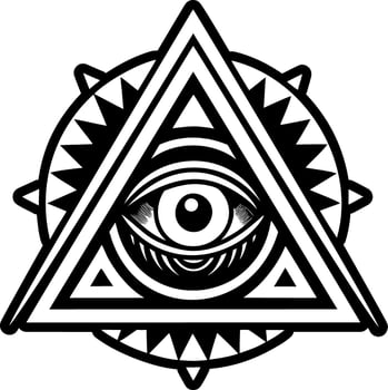 A glyph style icon of providence eye vector