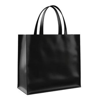 Black Tote Bag Mockup Stylish Design Fashion Accessory, png
