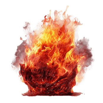 Fiery Inferno Burning Bright Intense Flames Powerful Blaze Hot Energy png