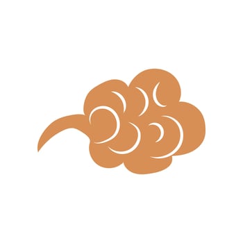 Chinese clouds in flat design. Traditional oriental curve and wave cloudscape. illustration isolated. vector