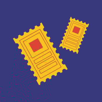 Cinema tickets in flat design. Golden paper entry coupons for movie event. illustration isolated. vector