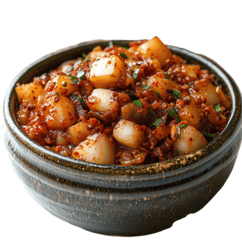 Unique and flavorful potato dish prepared with spices in a rustic bowl during a local food festival isolated on transparent background png
