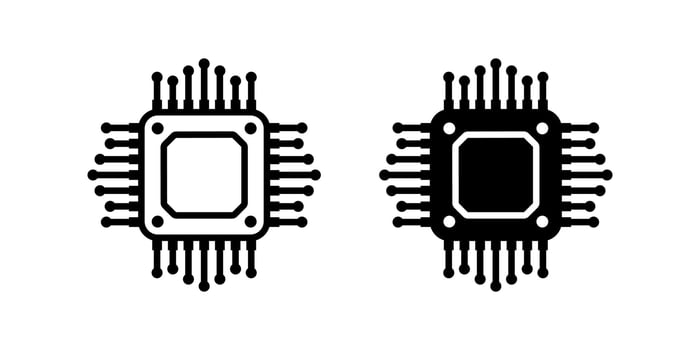 Cpu icon set. Processorsign. for mobile concept and web design. illustration vector