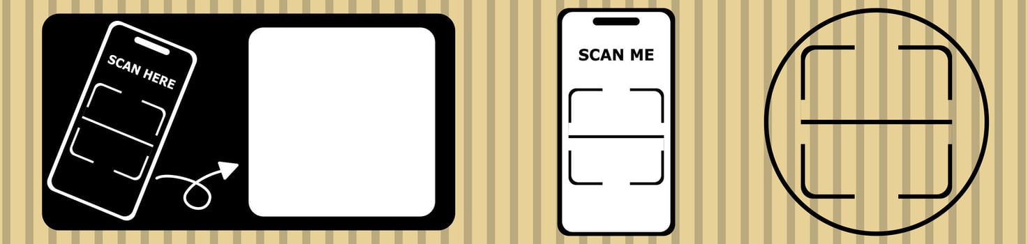 Set of QR code. Scan QR code icon. Qr code scan template for smartphone to pay. vector