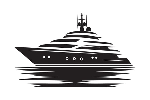 Superyacht Silhouette Vectors Designs for Premium Projects