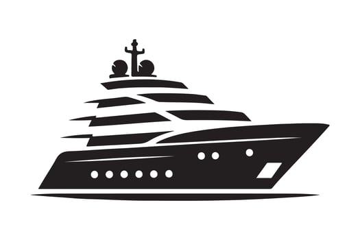 Customizable Superyacht Silhouette Vectors Art for Creatives