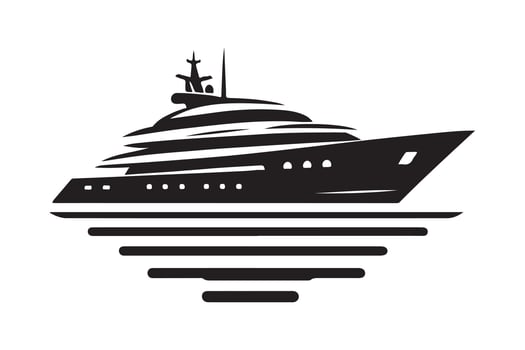Downloadable Superyacht Silhouette Vectors Graphics Set