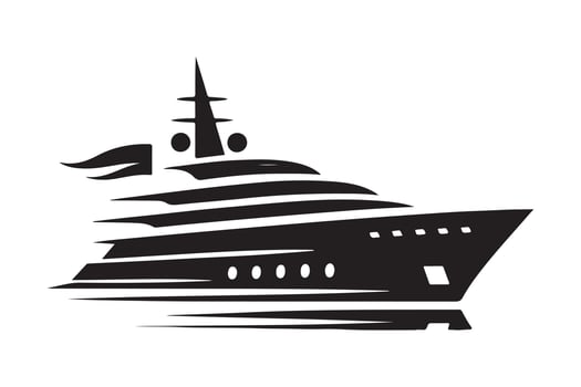 Superyacht Silhouette Vectors for Creative Marketing Campaigns