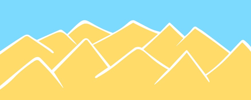 horizontal abstract yellow hills background vector