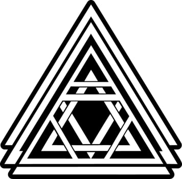 Stacked triangles symbol icon in filled style vector