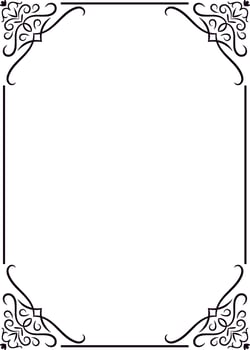 Classic decorative frame with floral corners creates an elegant border, perfect for adding a touch of sophistication to wedding invitations and other special occasions vector