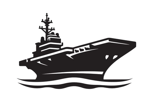 Clean Aircraft Carrier Silhouette Vectors for Your Portfolio