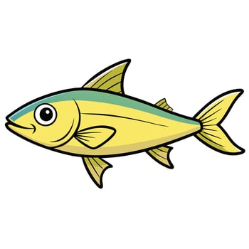 Mullet Fish Hand-Drawn Illustration for Wildlife Art vector