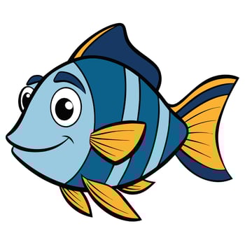 Oscar Fish Icon for Freshwater Fish Industry Branding vector