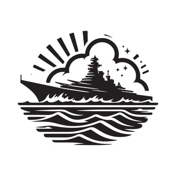 Destroyer Silhouette Vectors Art for Logos and Branding