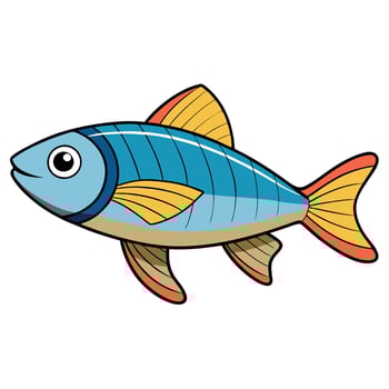 Tropical Rainbowfish Art vector