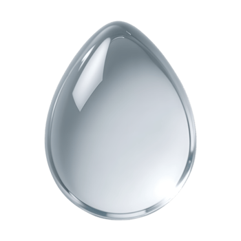 Clear Water Droplet with Natural Highlights on Transparent Background png