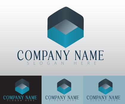 A creative logo design concept inspired by technology, crafted to represent corporate businesses effectively. vector