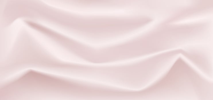 Texture of pink silk. Fabric with smooth pleats background. Texture of textile pattern. Realistic 3D illustration design for advertising. vector