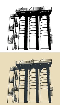 Silo storage illustrations vector