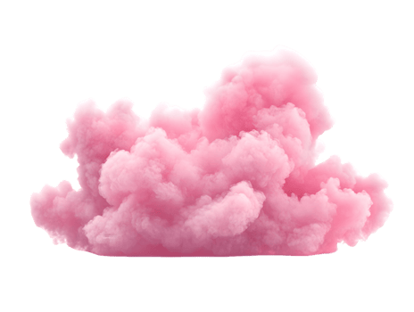 Dreamy Pastel Pink Cloud Formation png