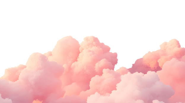 Dreamy Pastel Pink and Peach Cloudscape png