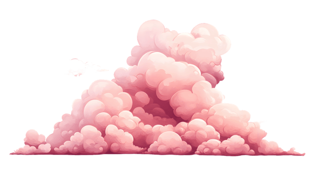 Dreamy Pink Cloud Pixel Art png