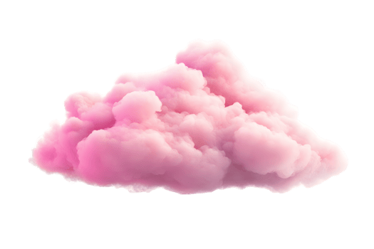 Dreamy Pink Fluffy Cloud png