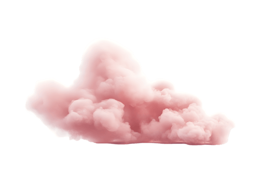 Ethereal Pink Cloud Formation Digitally Rendered png