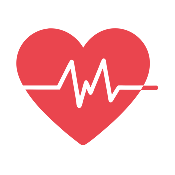 Heartbeat icon with pulsing heartbeat line health awareness campaign digital art modern design front view wellness concept png
