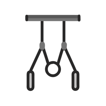 Trapeze swing icon at trapeze bars in mid-air graphic art minimalist design colorful background digital artwork png