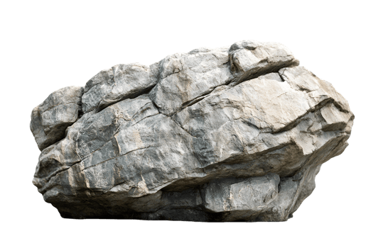 Large Gray and White Rock with Rough Texture png