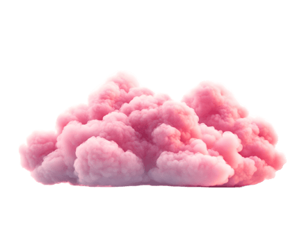 Pink Fluffy Cloud Formation png