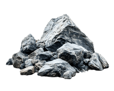 Rough Gray and Black Rocks Pile png
