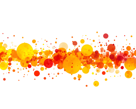 Vibrant Abstract Watercolor Circles in Orange Yellow and Red png