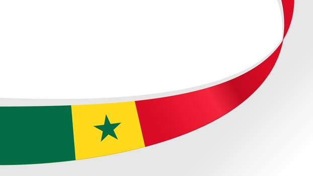 ribbon flag of senegal. for national day banner vector