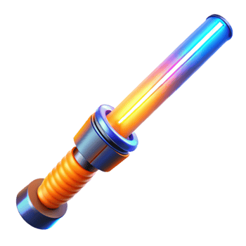 3D Render Colorful Futuristic Weapon png
