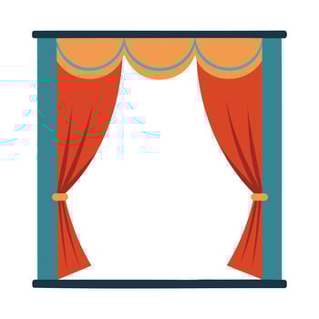 professional curtains art graphics for interior design themes vector