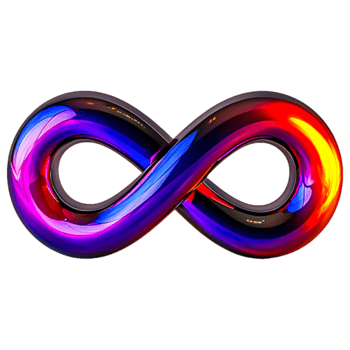 Colorful Infinity Symbol with Glossy Finish png