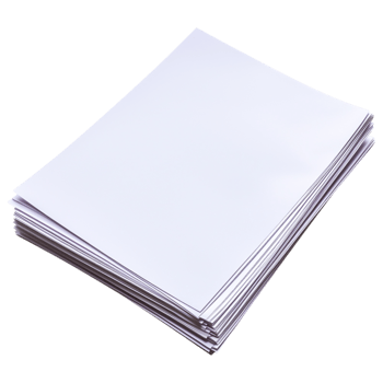White Blank Papers Stacked Neatly png