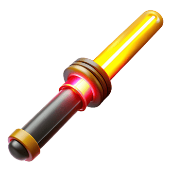 Glowing 3D Energy Weapon Illustration png
