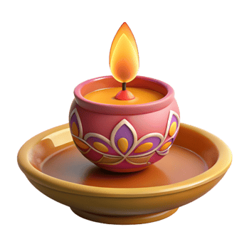 Bright and Colorful Festival Candle png