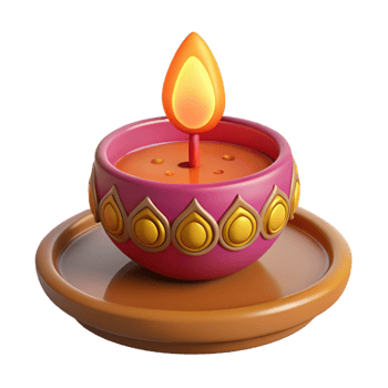 Festive Candle Icon with Unique Designs png