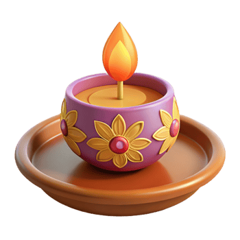 Vibrant Decorative Candle for Celebrations png