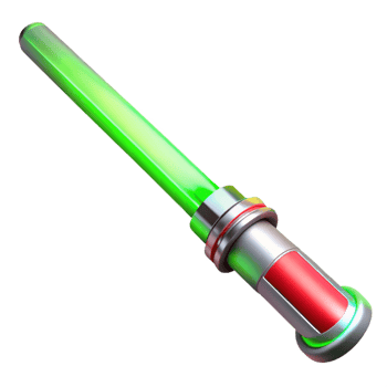 3D Render Green Energy Weapon png