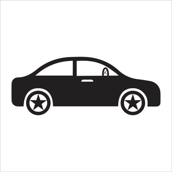black and white silhouette car vector